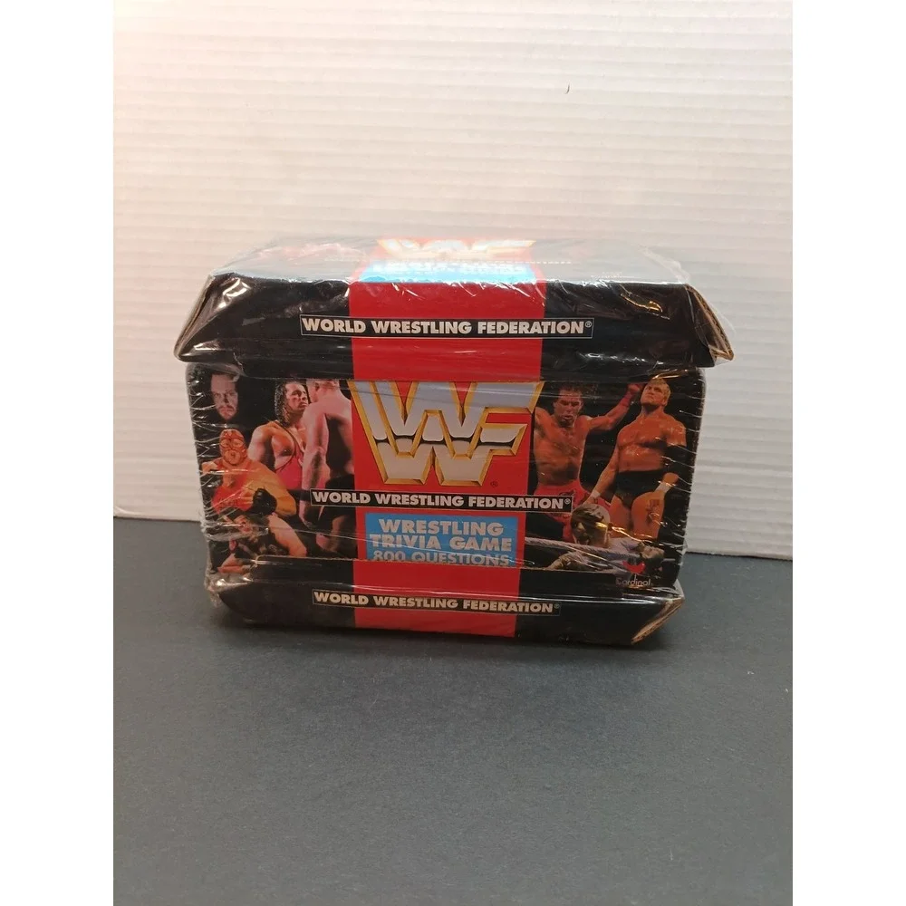 WWF Wrestling Trivia Game Tin SEALED NEW WWE ROCKY MAIVIA Rookie ROCK AUSTIN RC
